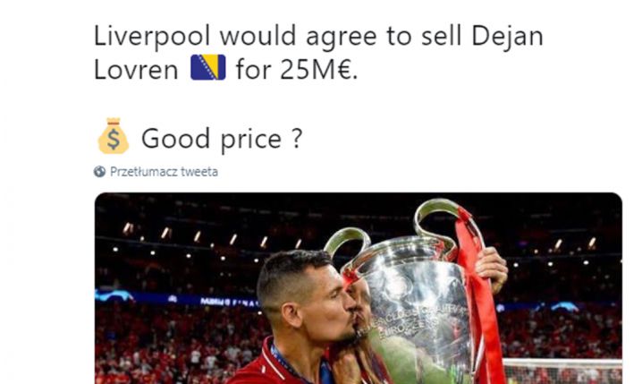 Liverpool WYCENIŁ Dejana Lovrena! :D